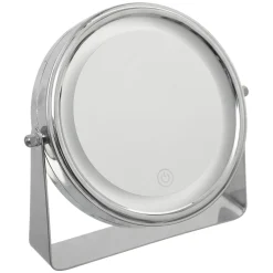 Espejo Giratorio De Metal C/Led 19Cm