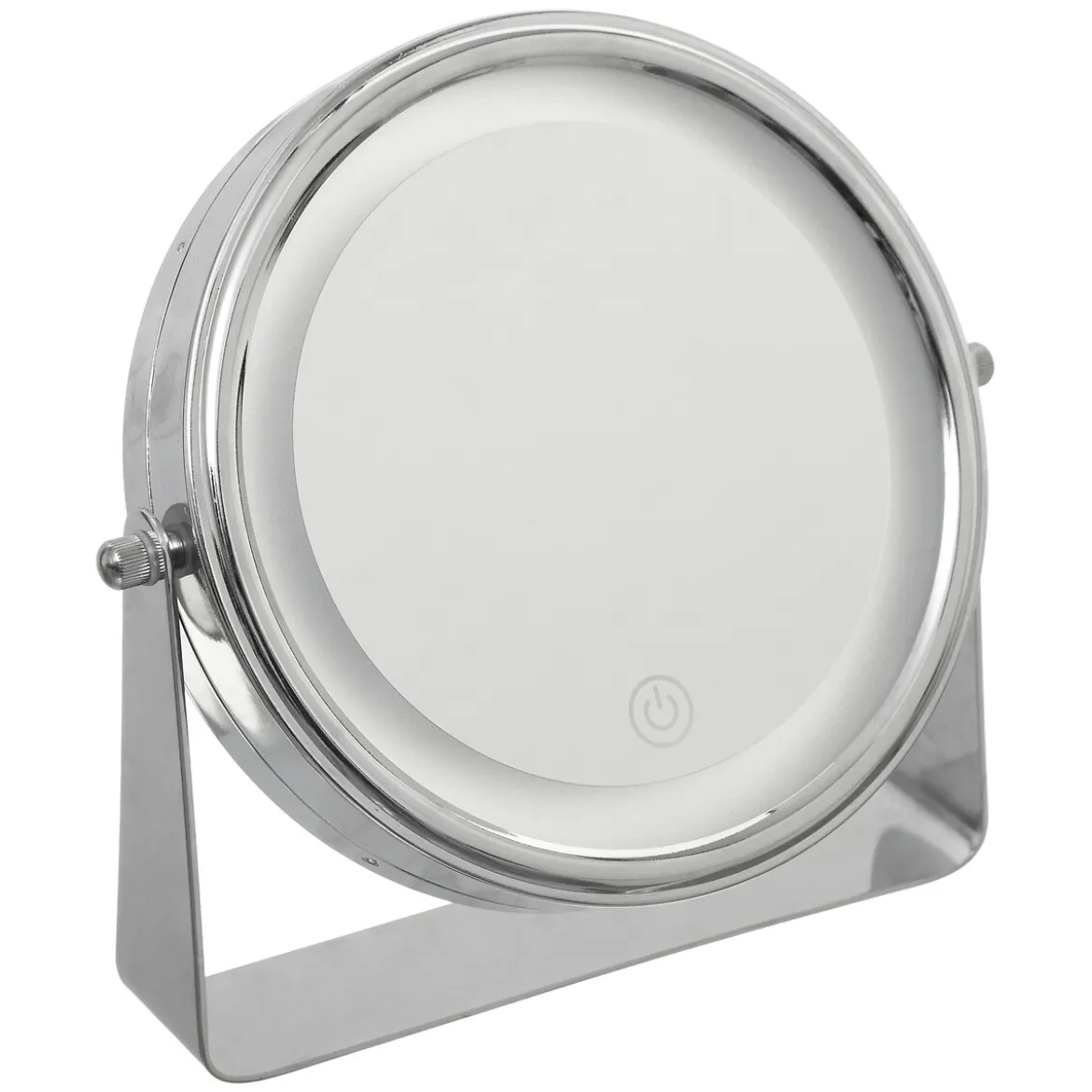 Espejo Giratorio De Metal C/Led 19Cm