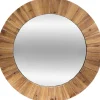 Espejo Pared De Madera Marrón 83Cm