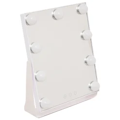 Espejo wc blanco con luz led 32cm
