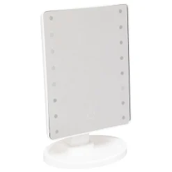 Espejo wc led de plástico blanco 26 cm