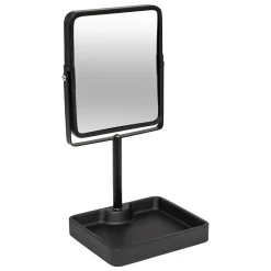 Espejo wc negro de poliresina 30cm