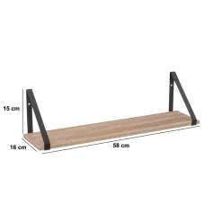 Estante ALIAJ para pared con soporte 58cm