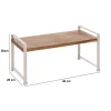 Estante beige de madera de acacia