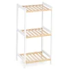 Estante con 3 baldas blanco de bambú 70cm
