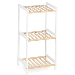 Estante con 3 baldas blanco de bambú 70cm