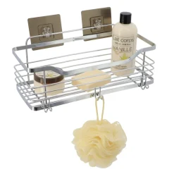 Estante De Baño C/Adhesivo Acero Inox.