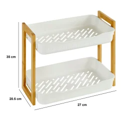 Estante de baño NATURÉO con 2 niveles bambú
