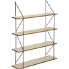 Estante De Pared Metal/Mdf Beige 60x80Cm