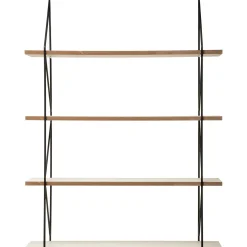 Estante De Pared Metal/Mdf Beige 60x80Cm