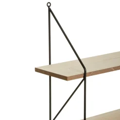 Estante De Pared Metal/Mdf Beige 60x80Cm