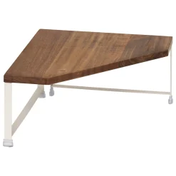 Estante esquinero de madera de acacia