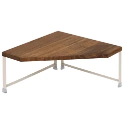Estante esquinero de madera de acacia