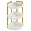 Estante esquinero NATUREO de baño 3 niveles bambú