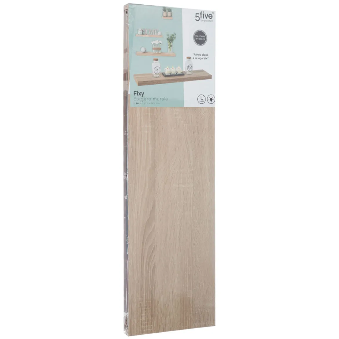 Estante Flotante Mdf Roble Natural