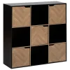 Estante mix CHEVRONS negro con 9 módulos