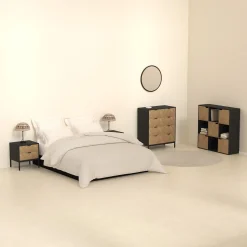 Estante mix CHEVRONS negro con 9 módulos