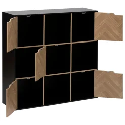 Estante mix CHEVRONS negro con 9 módulos