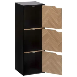 Estante mix CHEVRONS negro con 3 módulos
