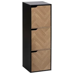 Estante mix CHEVRONS negro con 3 módulos