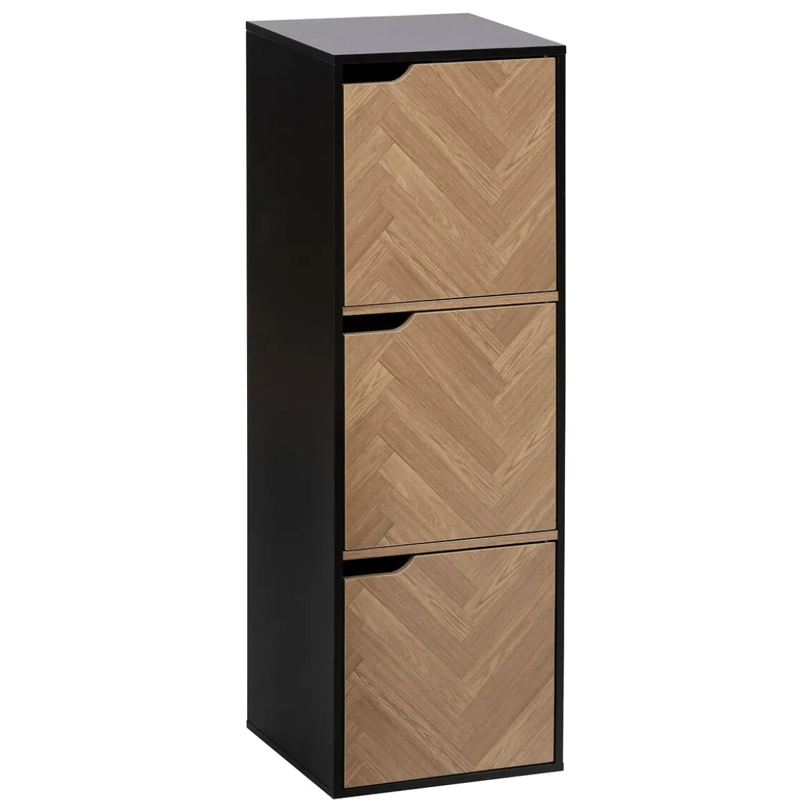 Estante mix CHEVRONS negro con 3 módulos