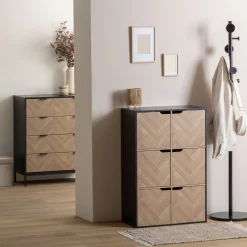 Estante mix CHEVRONS negrO con 6 módulos