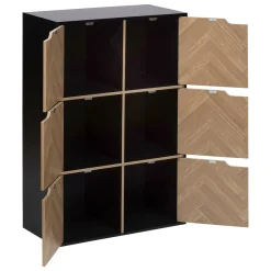 Estante mix CHEVRONS negrO con 6 módulos