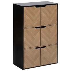 Estante mix CHEVRONS negrO con 6 módulos