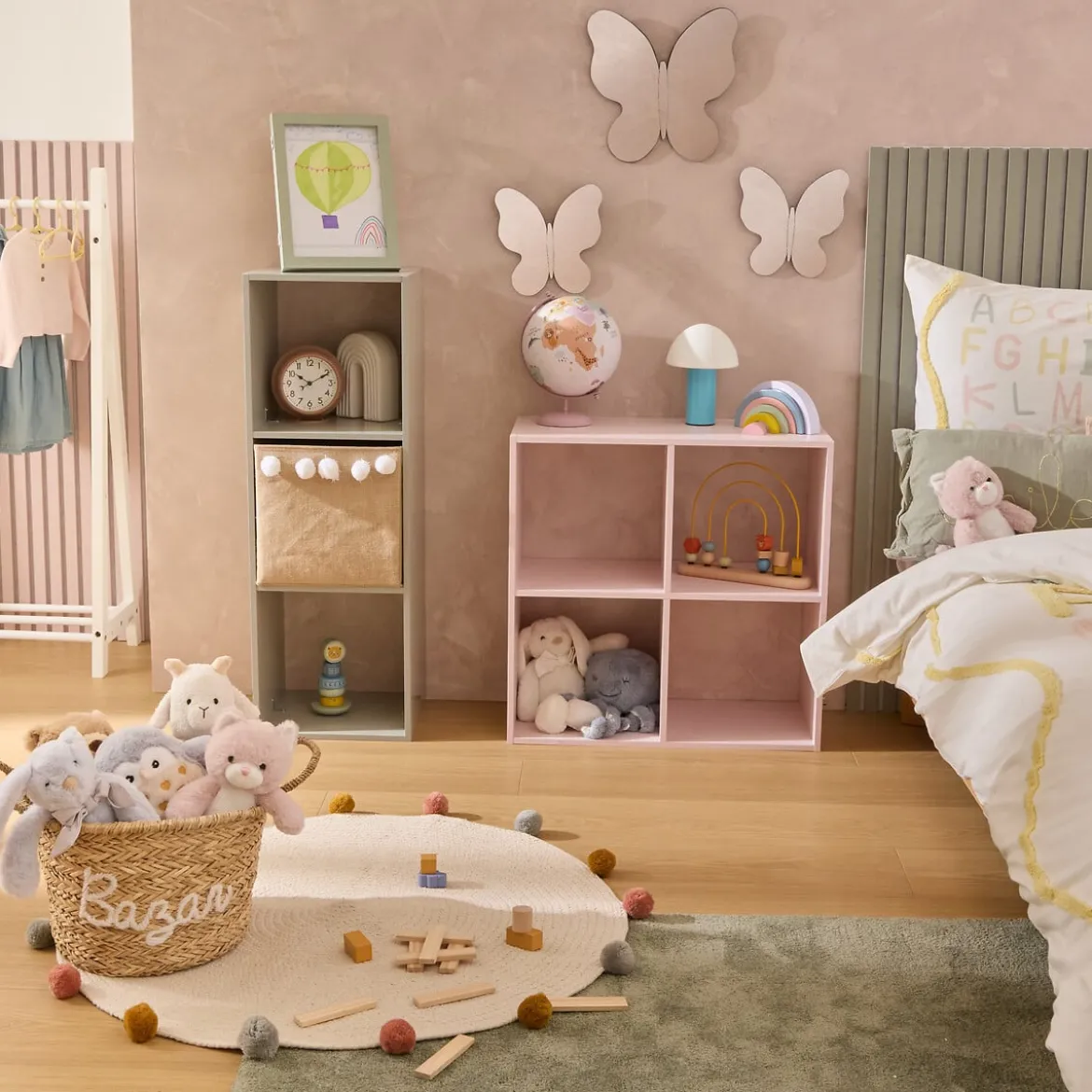 Estante MIX MODUL con 4 baldas rosa