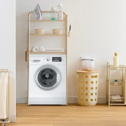 Estante para lavadora beige