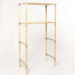 Estante para lavadora beige de madera