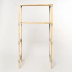 Estante para lavadora beige de madera