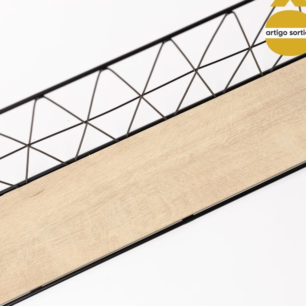 Estante pared de metal y mdf 48cm