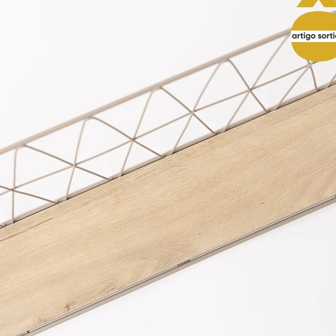 Estante pared de metal y mdf 48cm