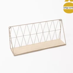 Estante pared de metal y mdf 48cm