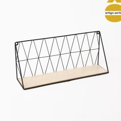 Estante pared de metal y mdf 48cm