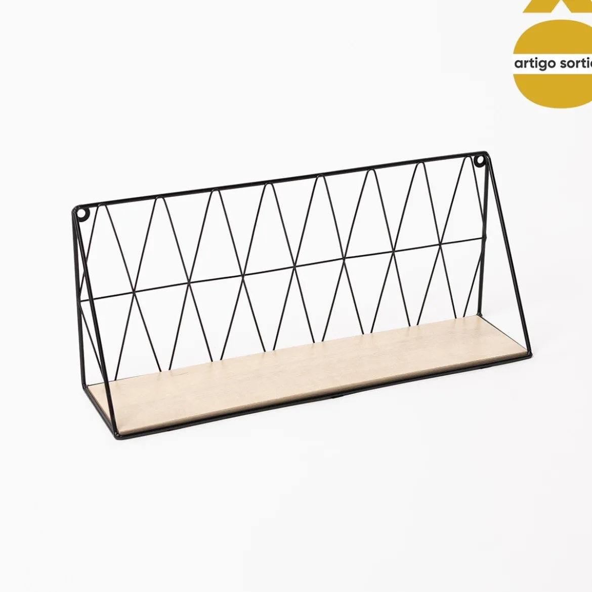Estante pared de metal y mdf 48cm