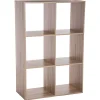 Estantería de roble con 6 cubos MIXMODUL