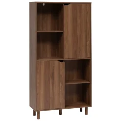 Estantería deslizante marrón de madera 159,5cm