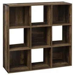 Estantería marrón oscuro con 9 cubos MIXMODUL