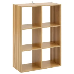 Estantería modular MIX TASSO marrón con 6 cubos