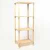 Estantería multifuncional beige de madera