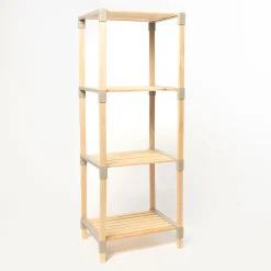 Estantería multifuncional beige de madera