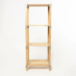 Estantería multifuncional beige de madera