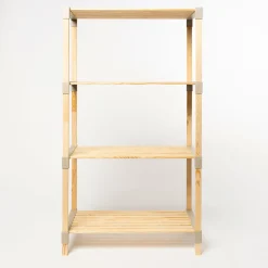 Estantería multifuncional beige de madera