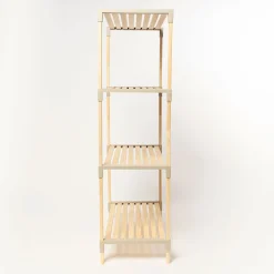 Estantería multifuncional beige de madera