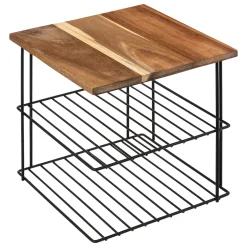 Estantería 2 Niveles Hierro Y Madera
