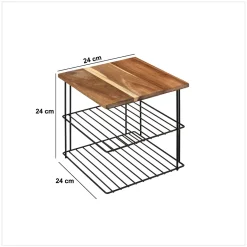 Estantería 2 Niveles Hierro Y Madera