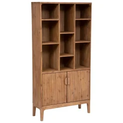 Estantería SABOR marrón de mdf con 2 puertas 190cm