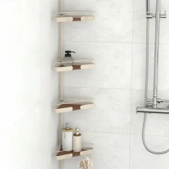 Estante wc con 4 niveles beige de acero